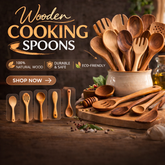 Wooden Cooking Spoons are essential kitchen tools crafted from natural wood.