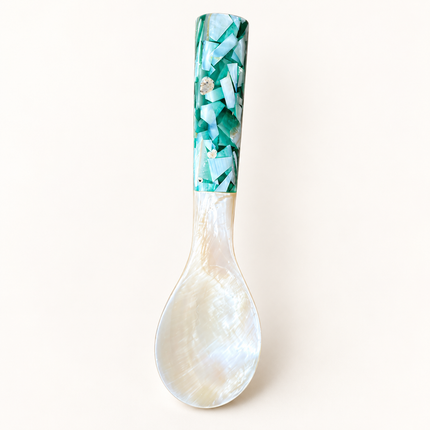 Mother of Pearl Spoon with Mosaic Handle 10 cm