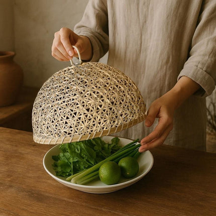 Bamboo Food Cover 33x16cm - Natural