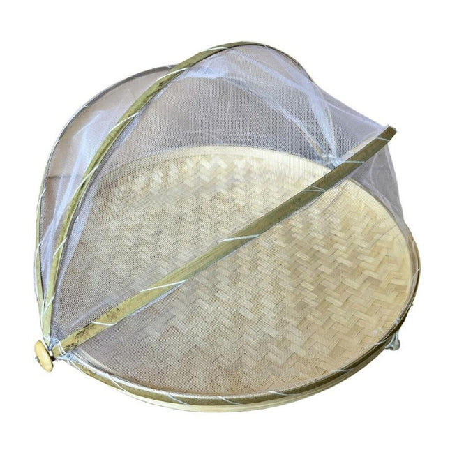 Extra-Large Foldable Mesh & Bamboo Food Cover, 45 cm