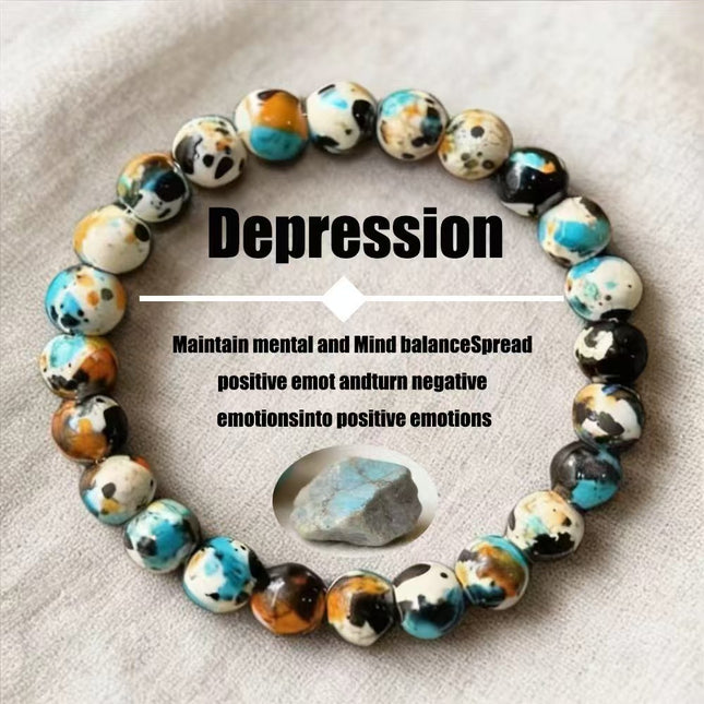 Picture Jasper Natural Stone Bracelet approx 18–18.5 cm