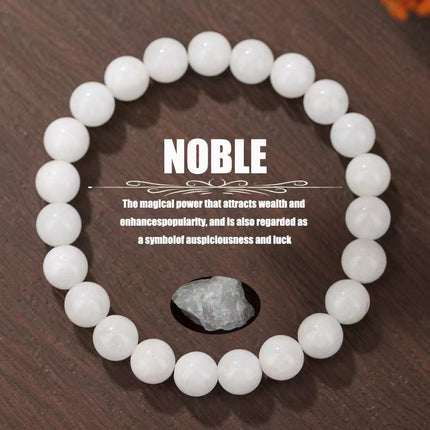Clear Quartz Beaded Bracelet approx 18–18.5 cm