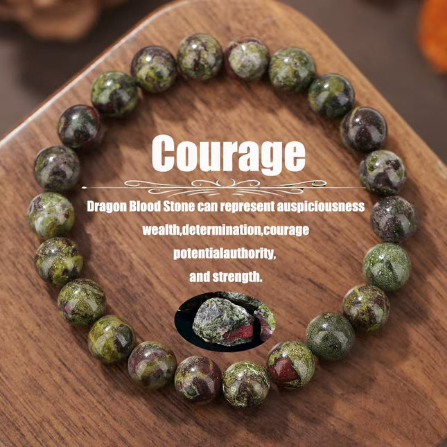 Dragon Blood Stone Beaded Bracelet approx 18–18.5 cm