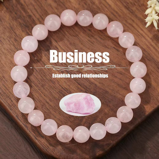 Rose Quartz Beaded Bracelet approx 18–18.5 cm
