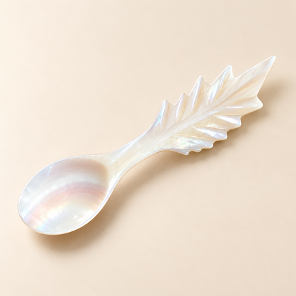 Mother of Pearl Leaf Handle Spoon 10 cm