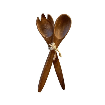 Acacia Wood Salad Servers – Fork & Spoon Set