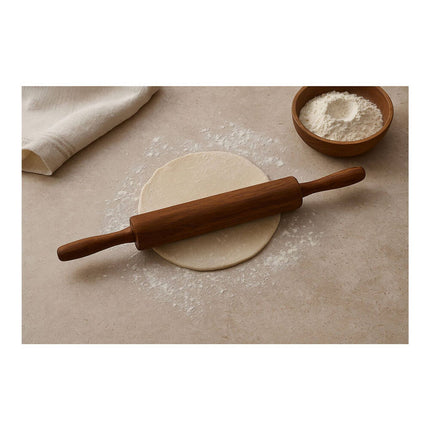 Acacia Wood Rolling Pin, 45 cm
