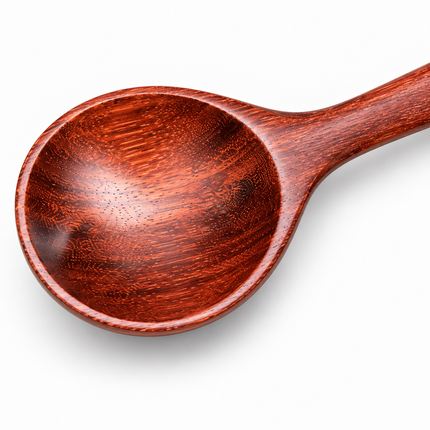 Round Wooden Spoon with Long Handle – 20 cm