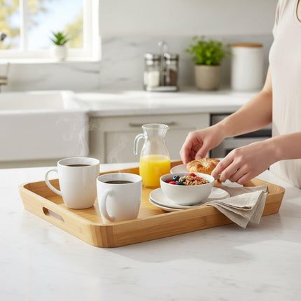 Bamboo Rectangle Tray 45x30x4cm