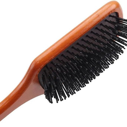 Lotus Handcrafts Wooden Paddle Hair Brush – Bamboo Detangling Brush Anti-Static Scalp Massage for All Hair Types