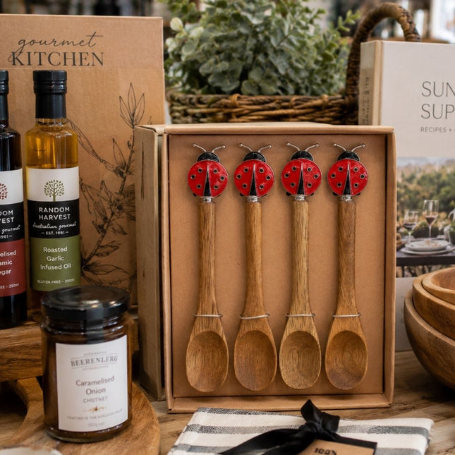 Acacia Ladybird Serving Spoons – Set of 4