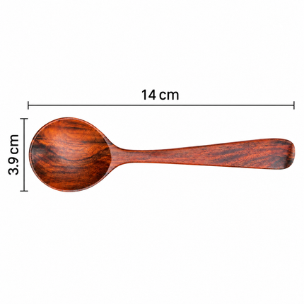 Round-Head Wooden Spoon – 13.5 cm