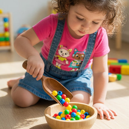 Handcrafted wooden multi purpose scoop designed for safe and comfortable everyday use.