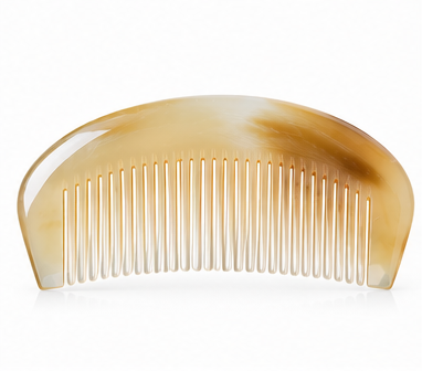 Natural Horn Pocket Comb – Grapefruit Segment Design, 11cm | COH181