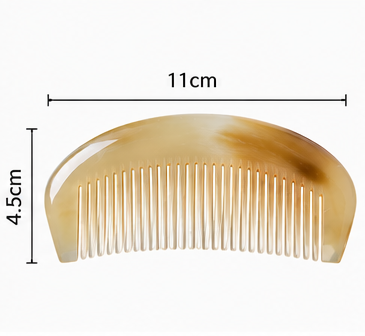 Natural Horn Pocket Comb – Grapefruit Segment Design, 11cm | COH181