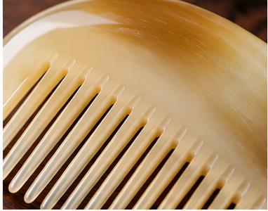 Natural Horn Pocket Comb – Grapefruit Segment Design, 11cm | COH181