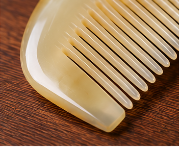 Natural Horn Pocket Comb – Grapefruit Segment Design, 11cm | COH181