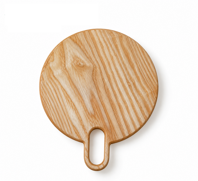 Handcrafted Round Wood Cutting Board Loop Handle by Lotushandcrafts 22x27