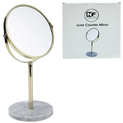 White Marble Standing Mirror, 14 × 35 cm