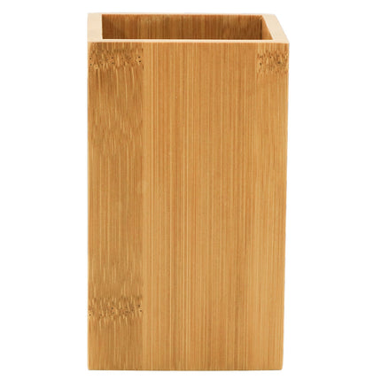 Square Bamboo Bathroom Tumbler, 7 × 11 cm