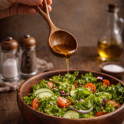 Hand carved doussie wood spoon is easy to clean and perfect for everyday use in your kitchen.