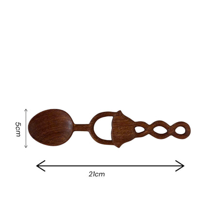 Handmade Redwood Spiral Spoon, perfectly size.