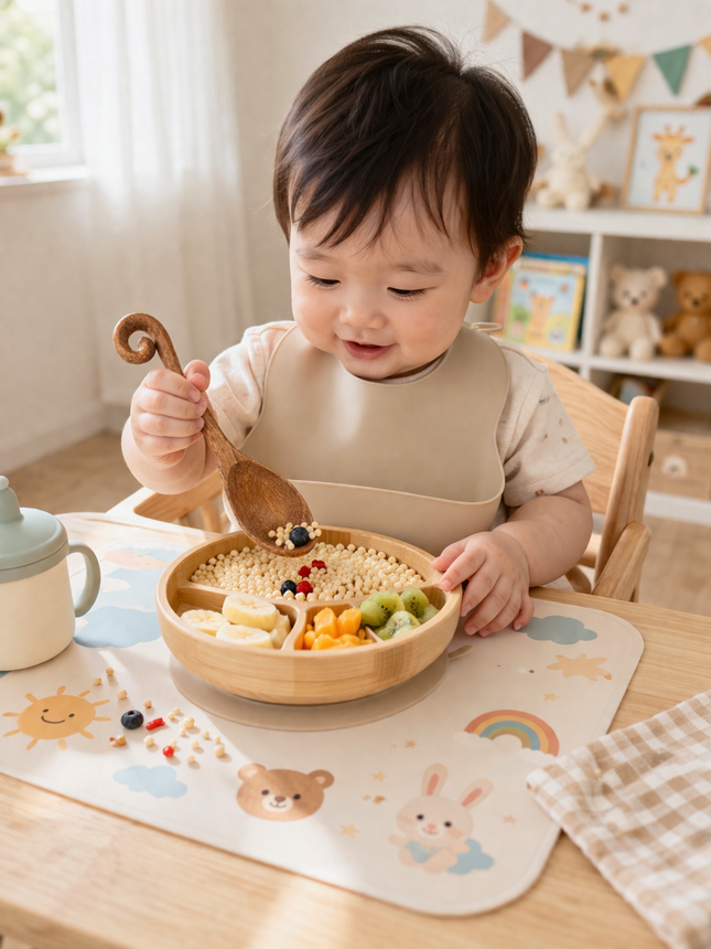 Handcrafted wooden spoon with hole features a cute charming design perfect for cooking serving and everyday kitchen use.