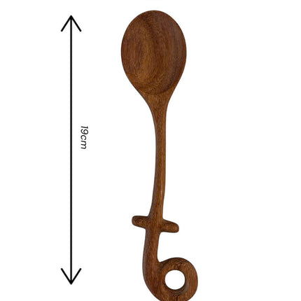Size of the Handmade Natural Melody Wooden Cooking Spoon.