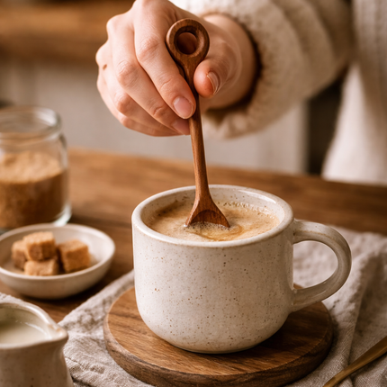 Ash wood loop handle spoon is a meaningful gift from nature bringing warmth simplicity and natural beauty to everyday living spaces.