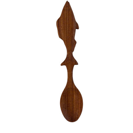 Artisan Fish Wooden Spoon, beautifully handcrafted with a carved fish design.
