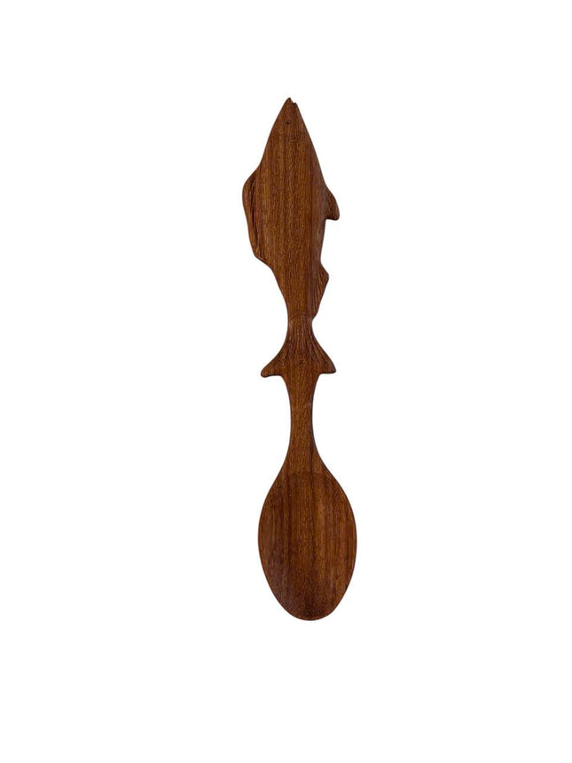 Artisan Fish Wooden Spoon, beautifully handcrafted with a carved fish design.