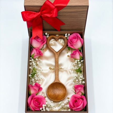 Hand carved heart spoon makes a thoughtful and unique gift, perfect for expressing love and adding charm to any kitchen.