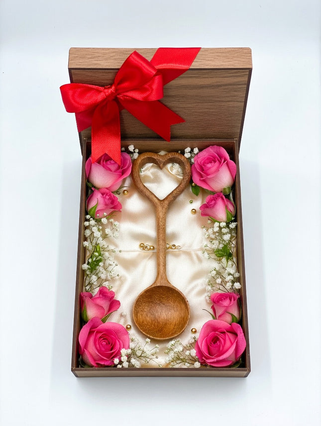 Hand carved heart spoon makes a thoughtful and unique gift, perfect for expressing love and adding charm to any kitchen.