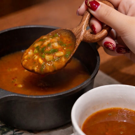 Handmade wooden spoon with mango loop handle is safe for users and comfortable to use in everyday cooking.