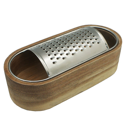 Acacia Wood Box Grater with Storage Tray