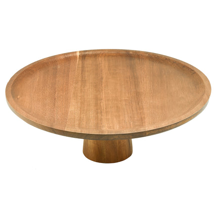 Acacia Wood Pedestal Cake Stand, 36 cm