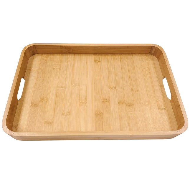 Bamboo Rectangular Serving Tray, 45 × 30 cm