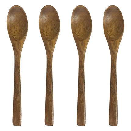 Acacia Wood Spoons, Set of 4, 15 cm