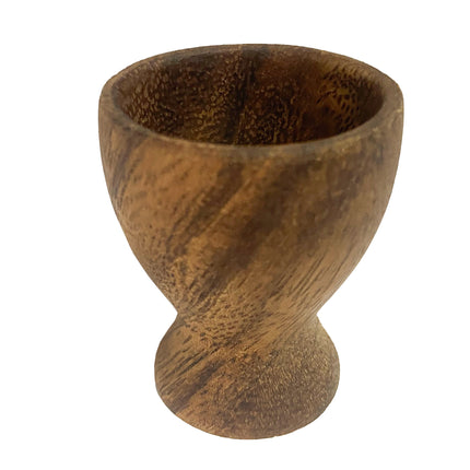 Acacia Wood Egg Cup, 5 × 6 cm