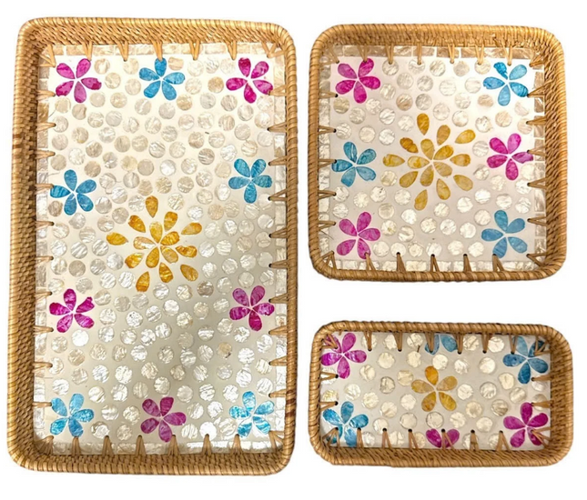 Rectangular Rattan Tray