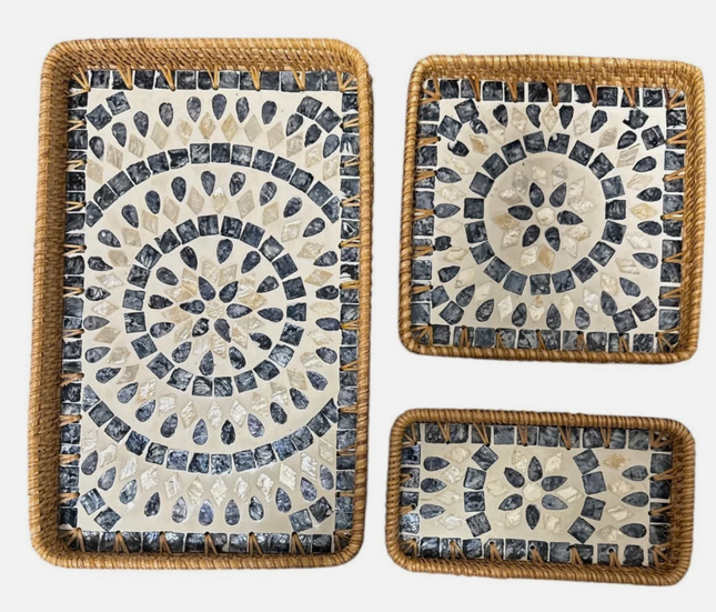 Rectangular Vietnam Handwoven Rattan.
