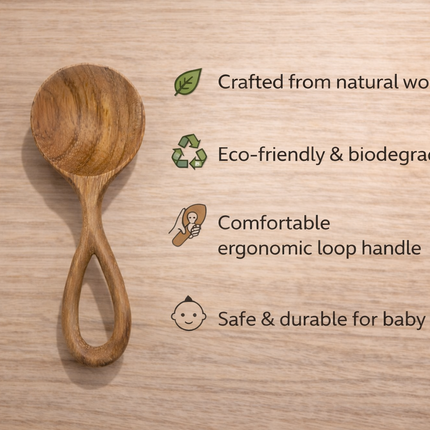 Hand carved doussie wood spoon made from natural wood for daily kitchen use and simple cooking tasks.
