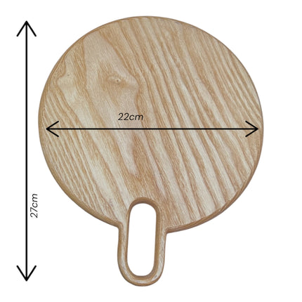 Handcrafted Round Wood Cutting Board Loop Handle by Lotushandcrafts 22x27