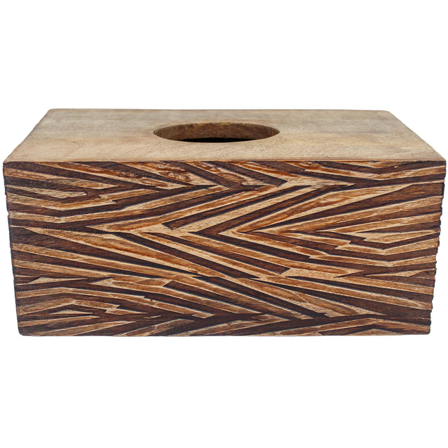 Echo Mango Wood Tissue Box Cover