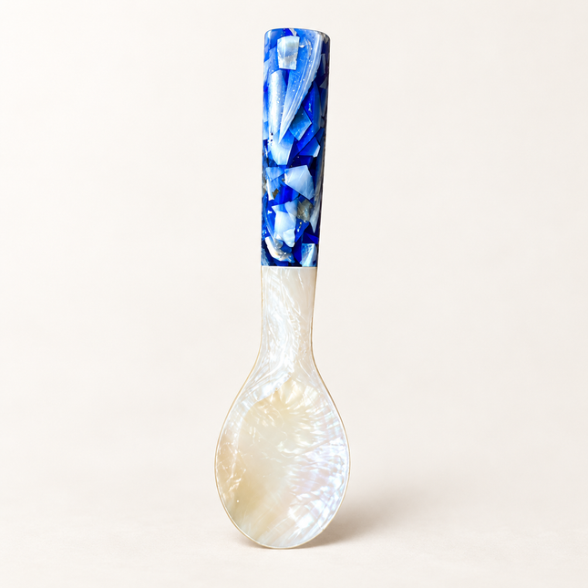 Mother of Pearl Spoon with Mosaic Handle 10 cm