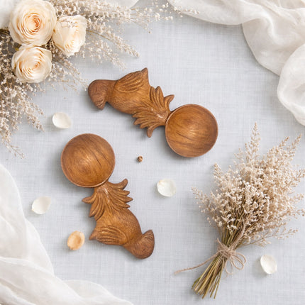 Handcrafted wooden bird spoon with a cute design brings warmth, charm, and a natural touch to your kitchen.