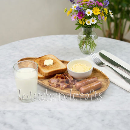 Cute ashwood oval serving platter and tray for snacks, fruit, desserts, and elegant table decor.