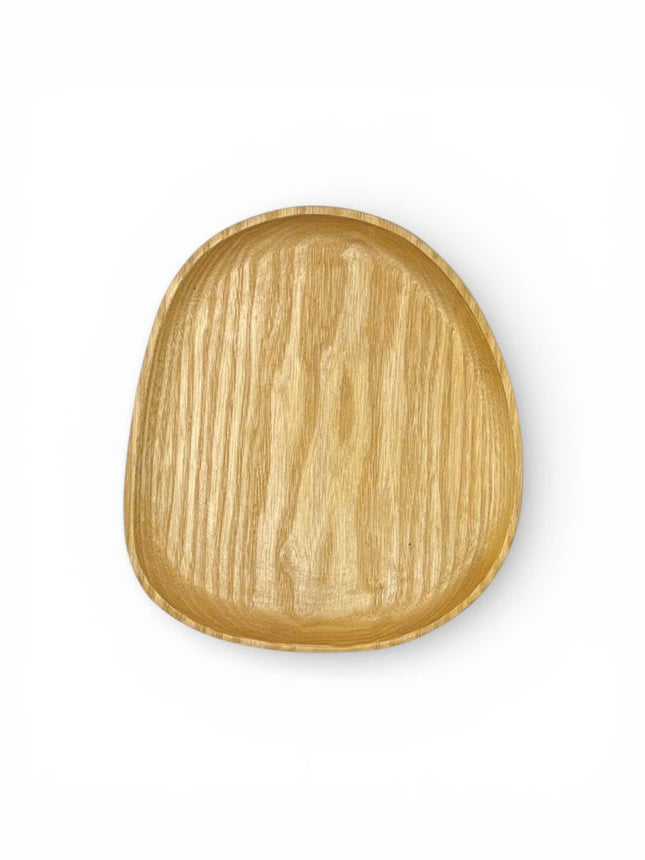 Cute ashwood pebble shaped serving tray for coffee, snacks, desserts, and cozy home decor.