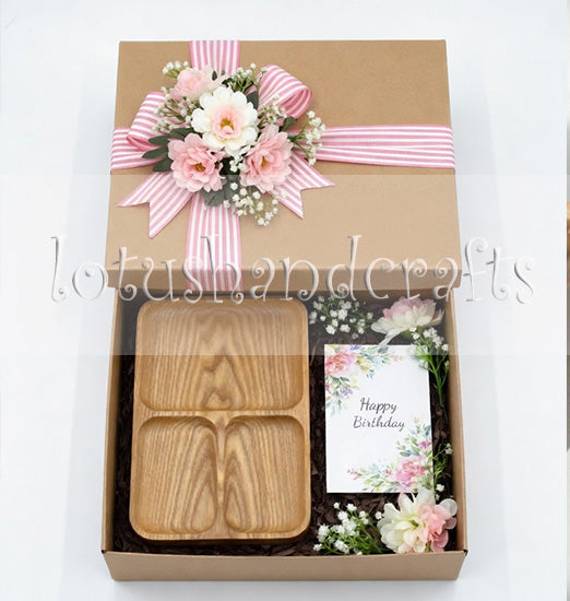 Ashwood rectangle 3 compartment serving tray makes a thoughtful gift for coffee and breakfast lovers.