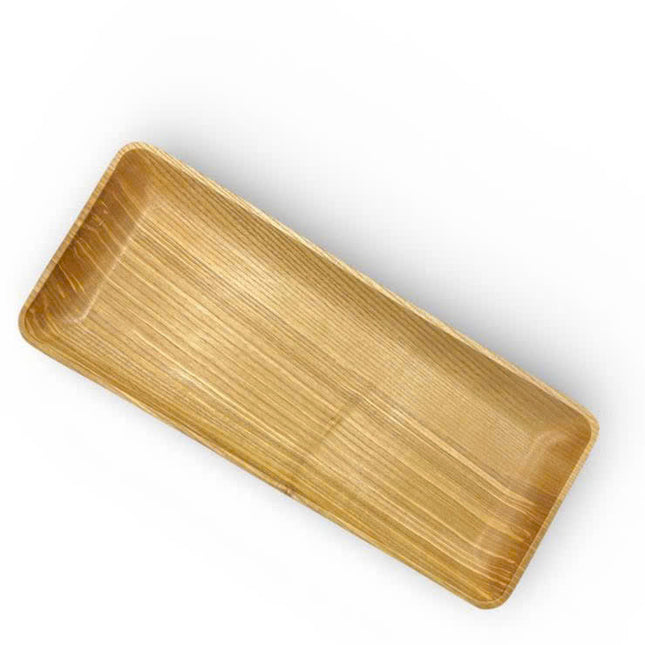 Cute ashwood rectangular serving tray for coffee, snacks, and elegant charcuterie table presentation.
